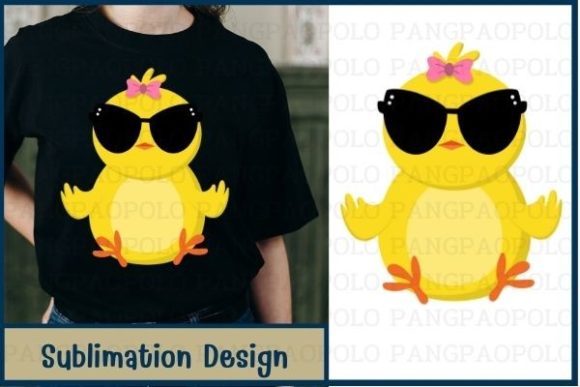 Chick with Sunglasses: A Versatile Digital Graphic for Creative Projects