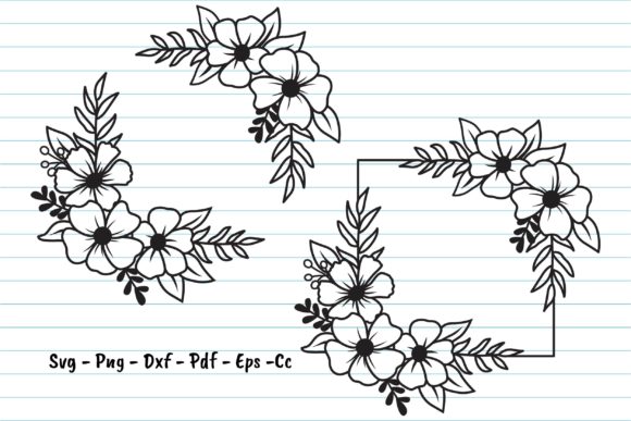 Flower Frame SVG Illustration