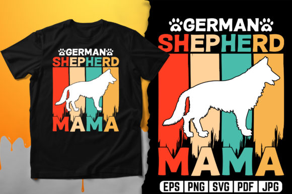 German Shepherd Mama Font Design