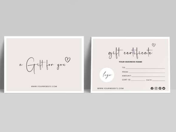 Gift Card Certificate Template Ver.2: A Digital Gift Idea for Every Occasion