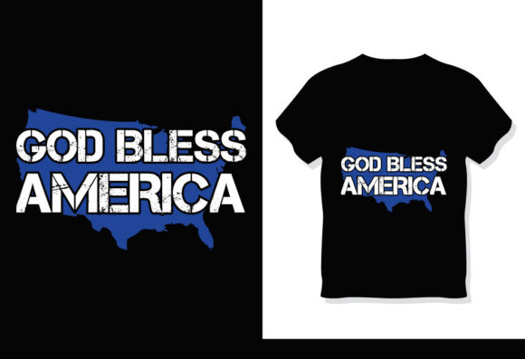 God Bless America 4th July Tshirt Design