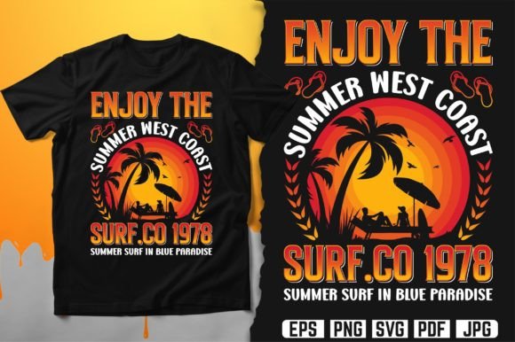 Njoy the Summer West Coast Surf.Co 1978: A Vintage-Inspired Design for Modern Creators