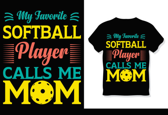 Softball Mom T-Shirt Design