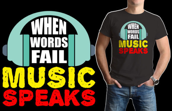 Typography Musical T-Shirt Sublimation: A Creative Design Solution